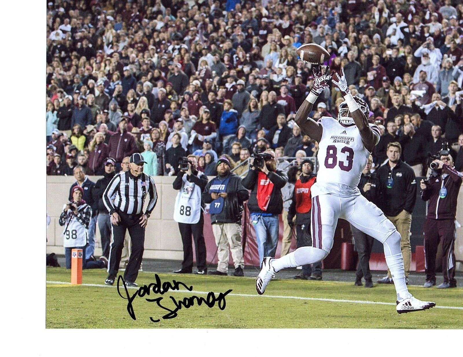 Jordan Thomas Mississippi State signed autographed 8x10 football Photo Poster painting Bulldogs