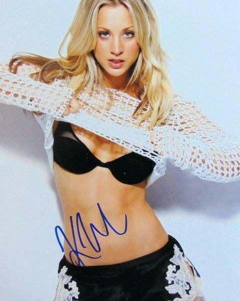 REPRINT - KALEY CUOCO Hot Big Bang Signed 8 x 10 Glossy Photo Poster painting Poster