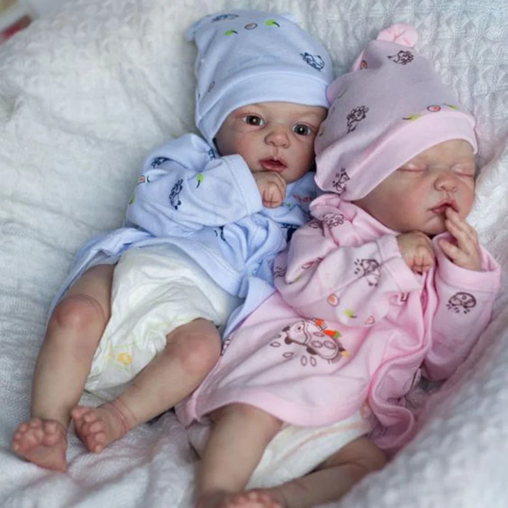 17'' Twin Sisters Little Katia and Belinda Reborn Baby Doll Girl ...