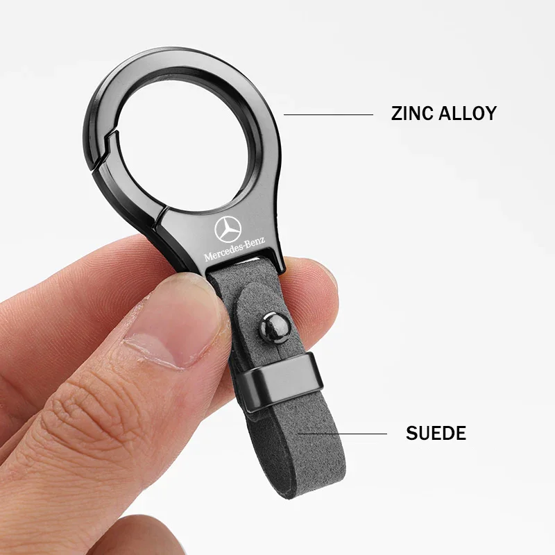 New zinc alloy suede keychain