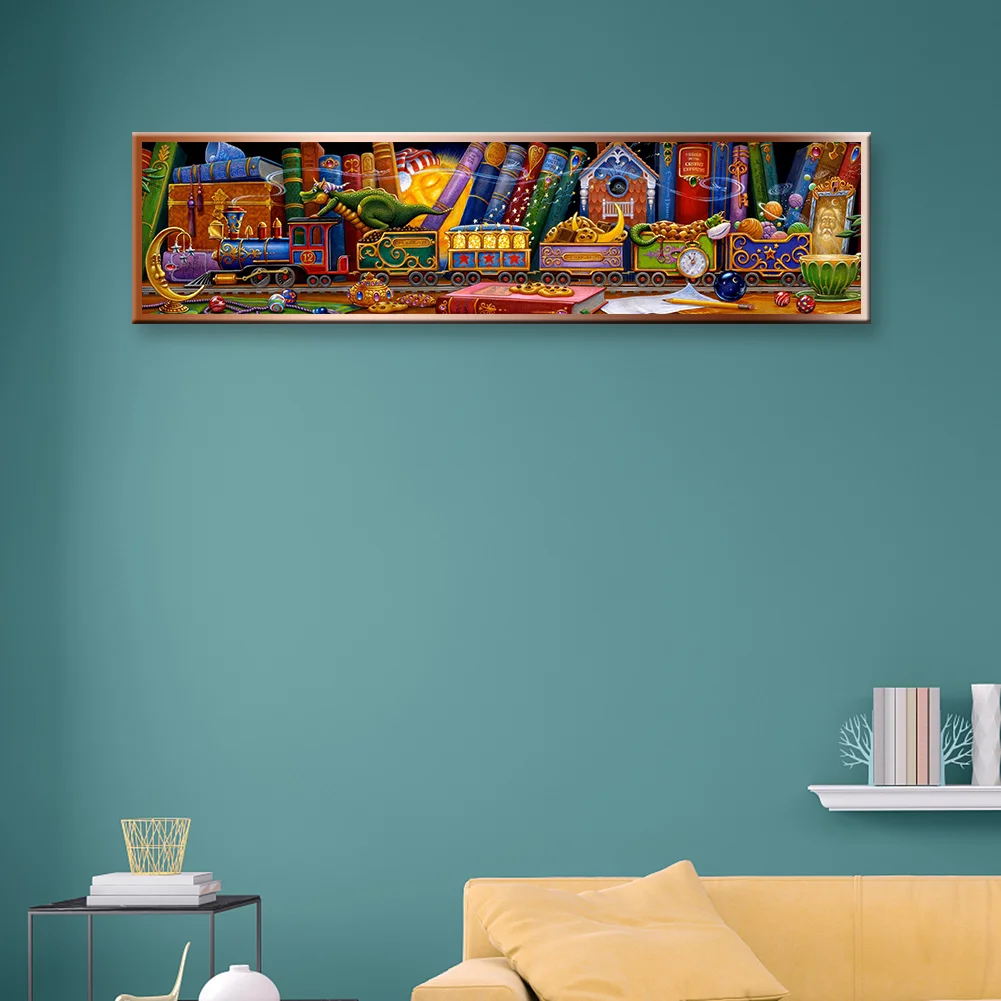 Diamond Painting - Full Round Drill - Dream Train(90*30cm)