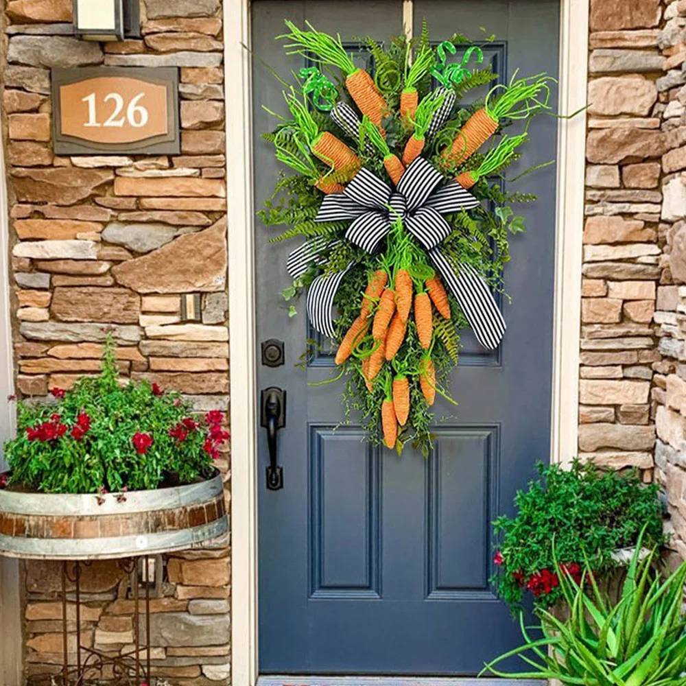 Easter Wreath Carrot Window Decoration Pendant