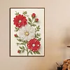 Diamond Painting-DIY Sparkling Special Shaped Pearl Drill White and Red Daisies(30x40cm)