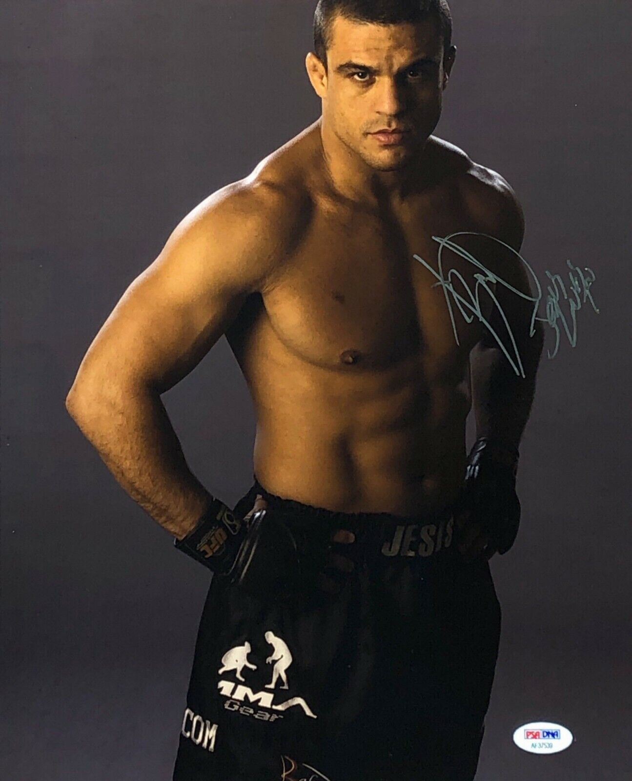 Vitor Belfort Signed UFC 11x14 Photo Poster painting PSA AF37539