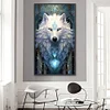 Ice Aurora Wolf - Round/Square AB Drills Diamond Painting(45x75cm)