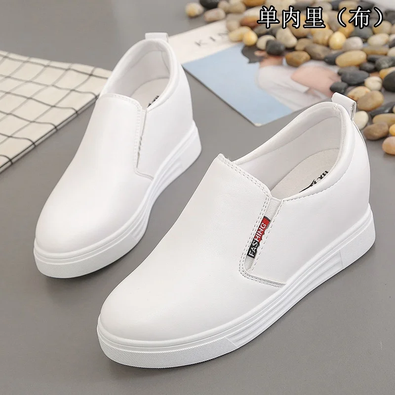 Qengg Women Shoes New High Heel Lady Casual Women Sneakers Leisure Platform Wedge Shoes Height Increasing Shoes Zapatos De Mujer