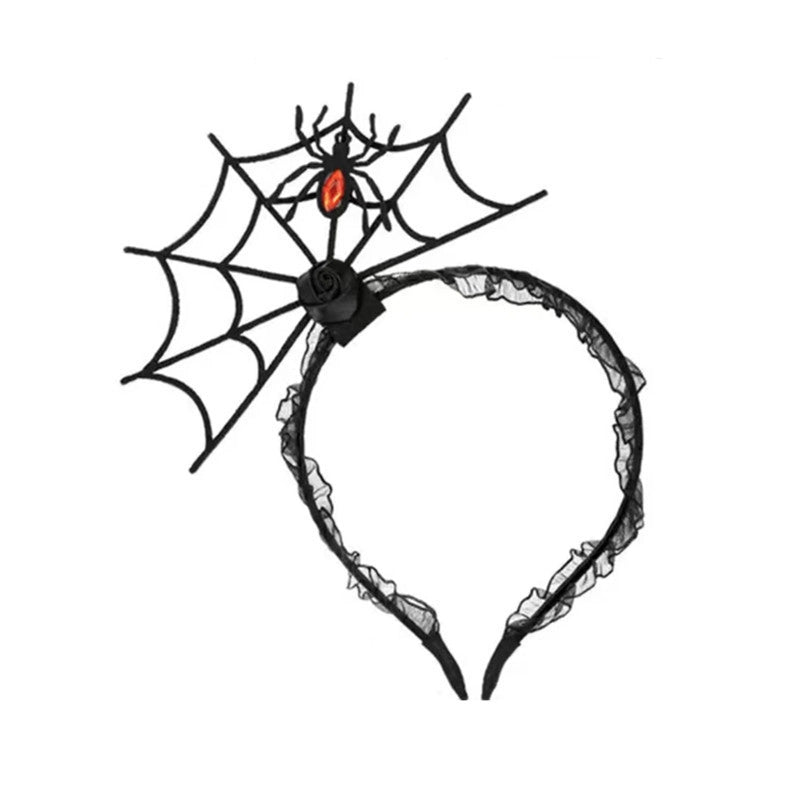 Halloween Funny Punk Flower Spider Spider Web Mixed Materials Party Festival