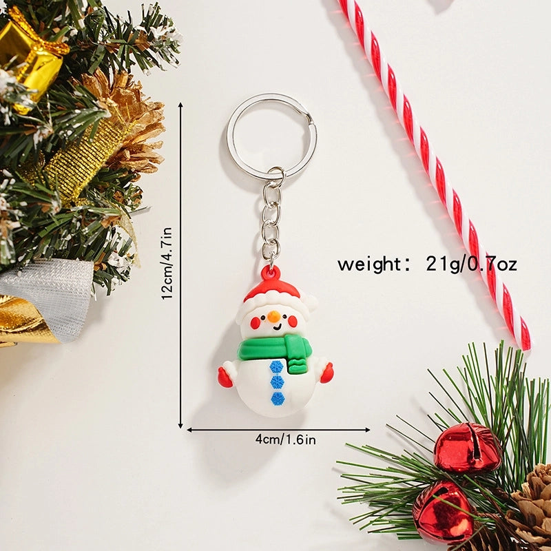 Cartoon Style Snowman Alloy Christmas Women’s Keychain