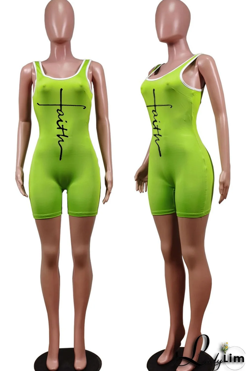 Tangerine Red Casual Print Split Joint U Neck Regular Jumpsuits