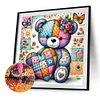 Diamond Painting -DIY Full Square Drill Colorful Patchwork Bear(35*35 CM)