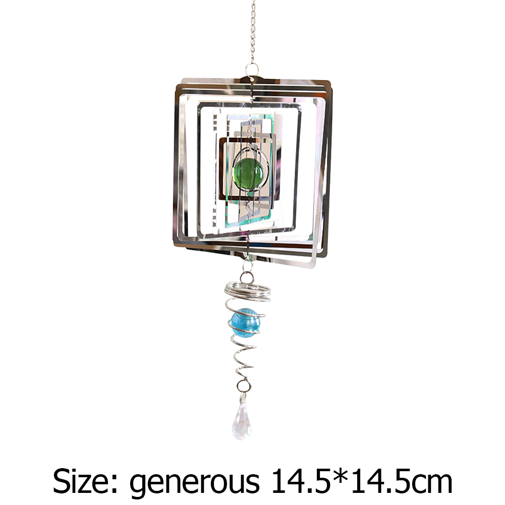 

Stainless Steel 3D Wind Chimes Home Foldable Rotating Hanging Wind Spinner, 501 Original