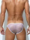 Men's Low Waist Sexy Transparent Ultra-Thin U-Convex Large Pouch Briefs
