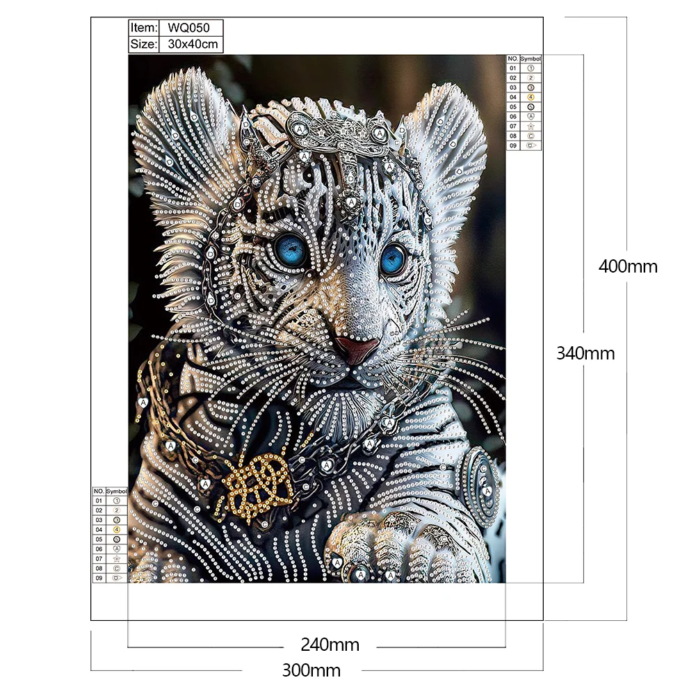 Diamond Painting - Partial Special Shaped Drill - Tiger(30*40cm)