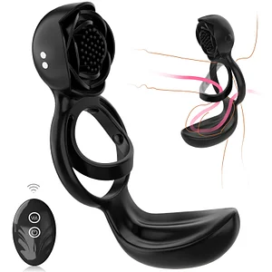 3.0 Rose Penis Ring Remote Control Dual-motor Cock Ring For Couples