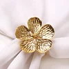 White Golden Silver Floral Catering Napkin Ring
