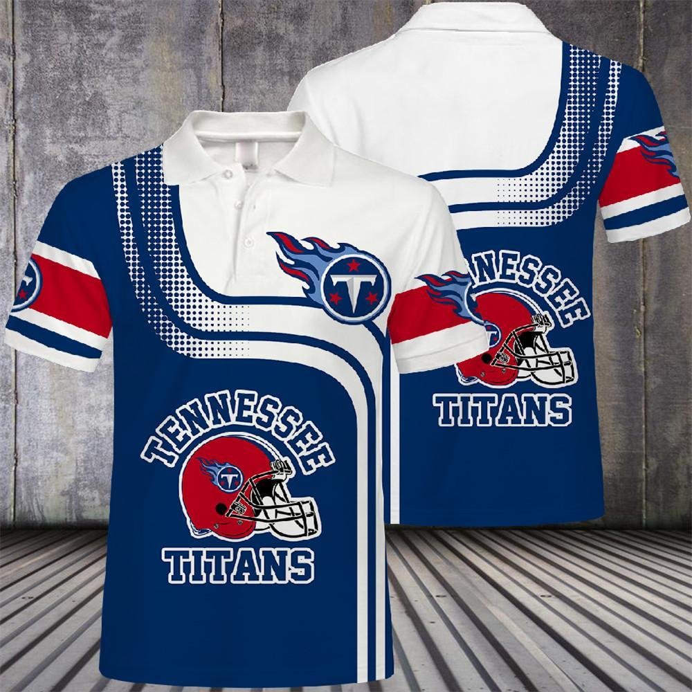 Tennessee Titans Button Up Polo Shirt