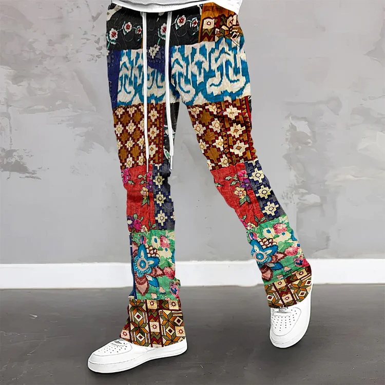 Sopula Stitched Printed Street Hip-Hop Casual Trousers
