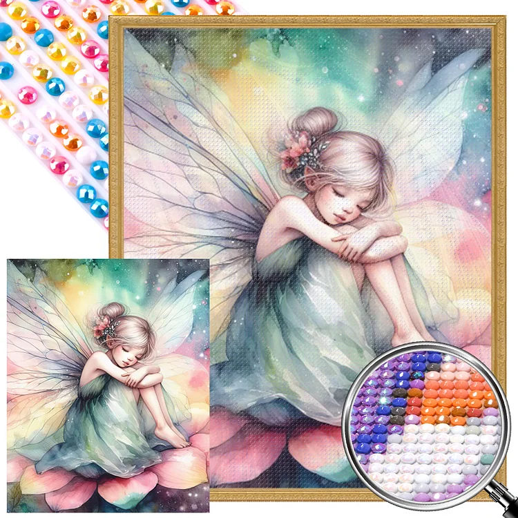 Fairy - Full Round(Partial AB Drill) - Diamond Painting(45*55cm)