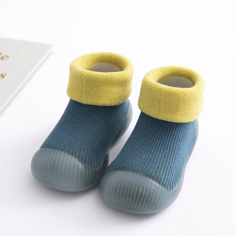 Winter Warm Baby Shoes Girl Boy Rubber Sole Anti-slip Infant Shoes Cartoon Animal Toddler Booties Newborn Baby Knit Sock Shoes