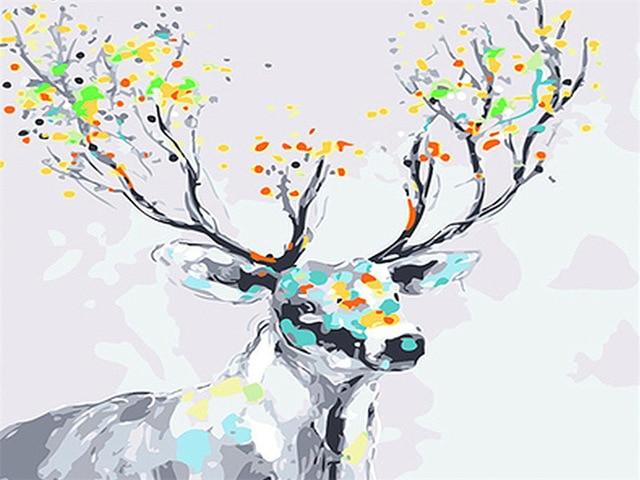 

Flat Colour Deer – Paint By Numbers - 40*50CM, 501 Original