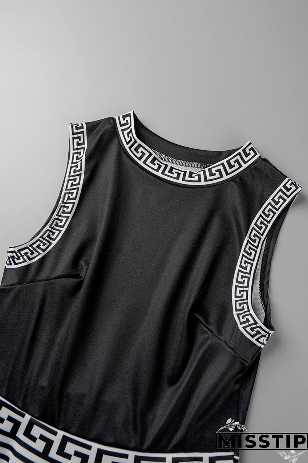 Apricot Casual Print Patchwork O Neck Sleeveless Dress Dresses