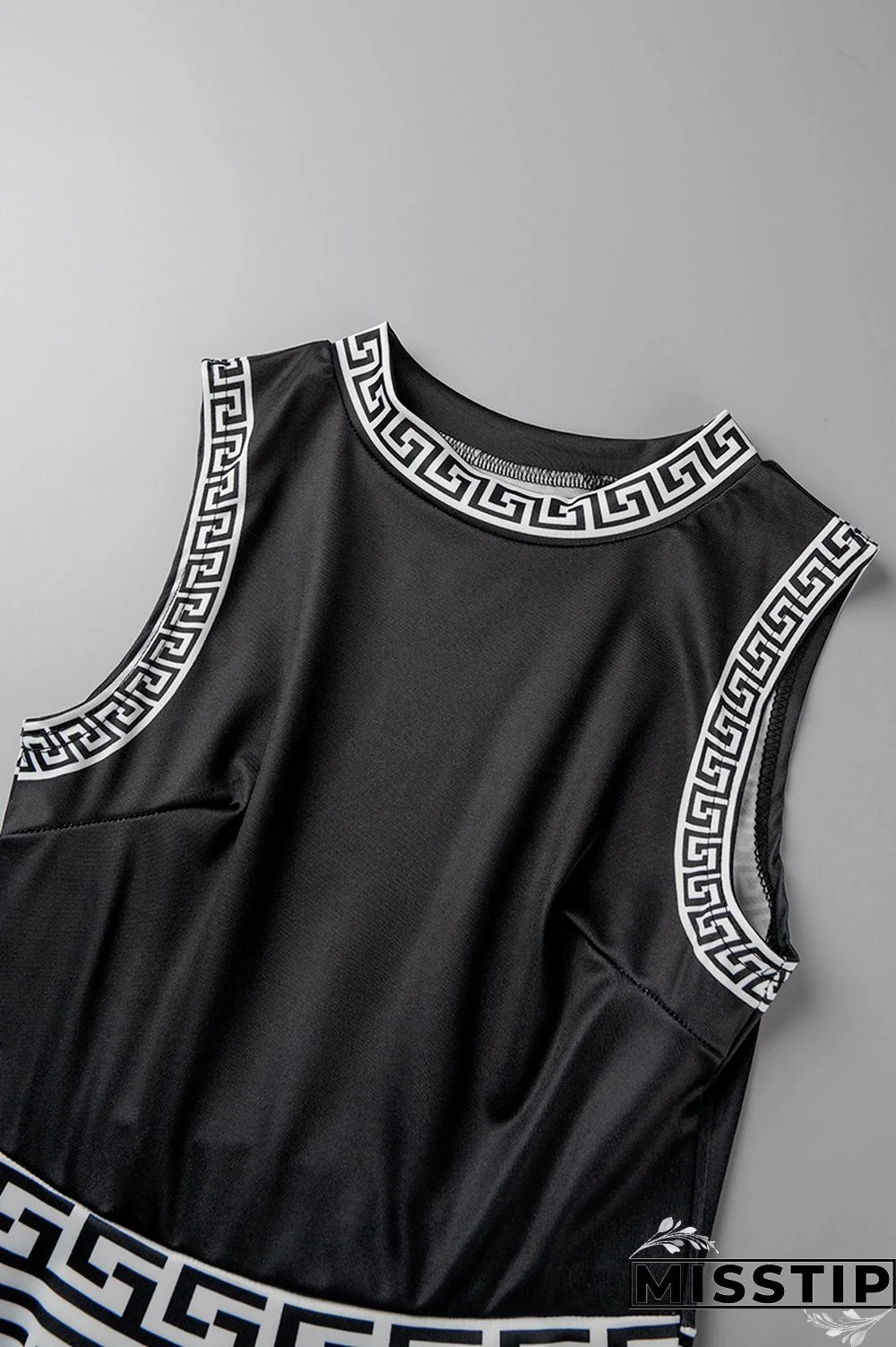 Apricot Casual Print Patchwork O Neck Sleeveless Dress Dresses