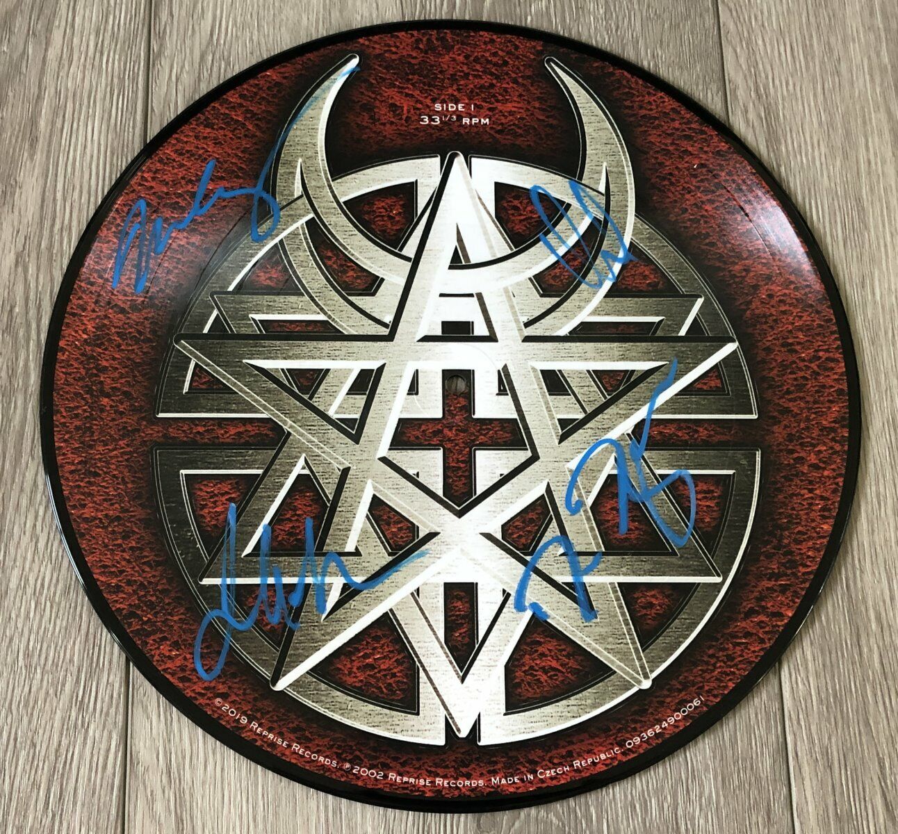 DISTURBED SIGNED BELIEVE PICTURE DISC VINYL ALBUM DAVID DRAIMAN +3 w/EXACT PROOF