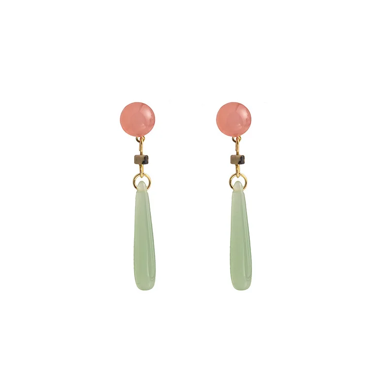 Water Drop  Marrow Glass  Earrings