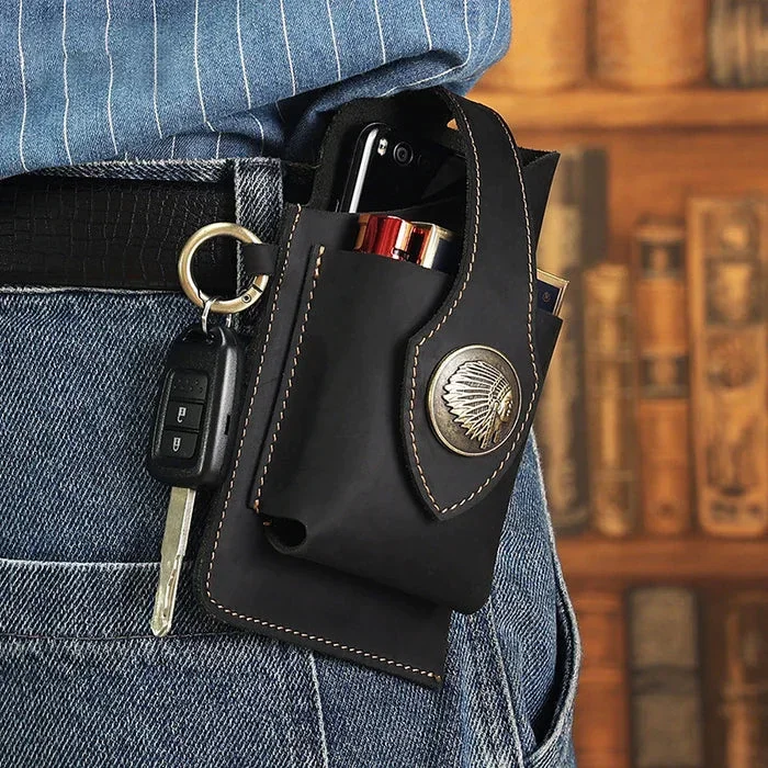 Multifunctional Leather Mobile Phone Bag