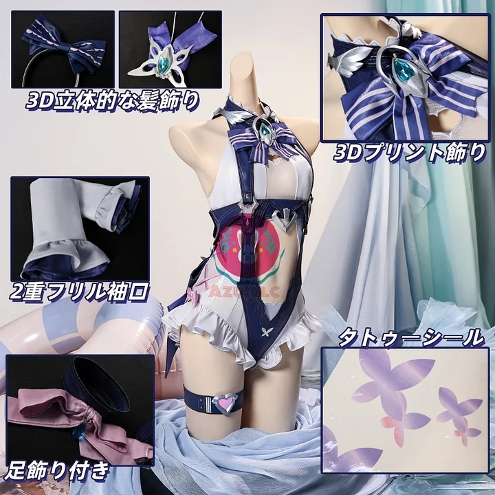 即納【コスプレ】ゼンゼロ ビビアン 水着 衣装一式 Azuiblc ビビアン 水着 コスプレ｜イチハツは水辺に咲いて コスプレ