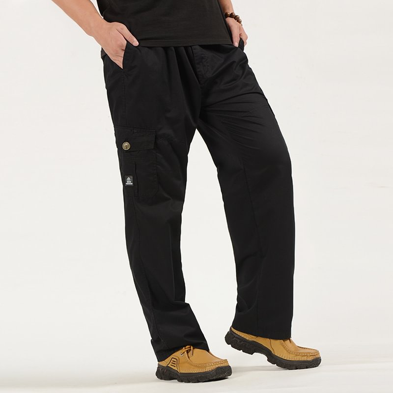 Men's Casual Trousers Multi-pocket Pants Plus Size Men