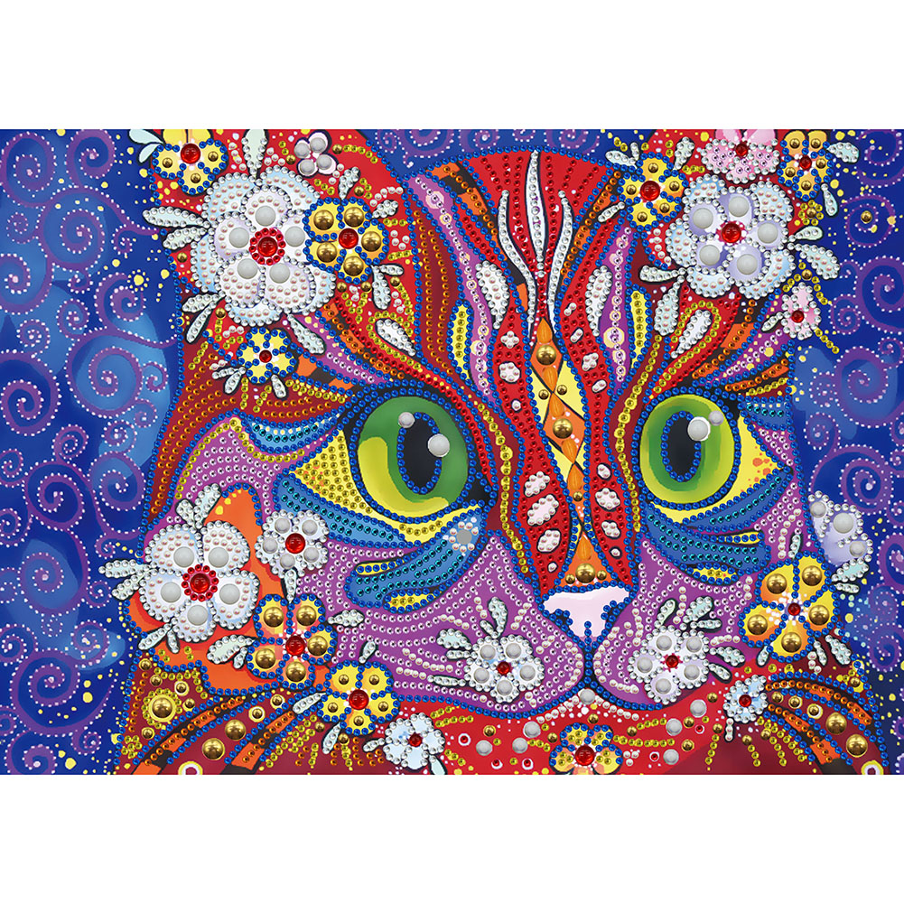 

40*30CM - Special Shaped Diamond Painting - Cat, 501 Original