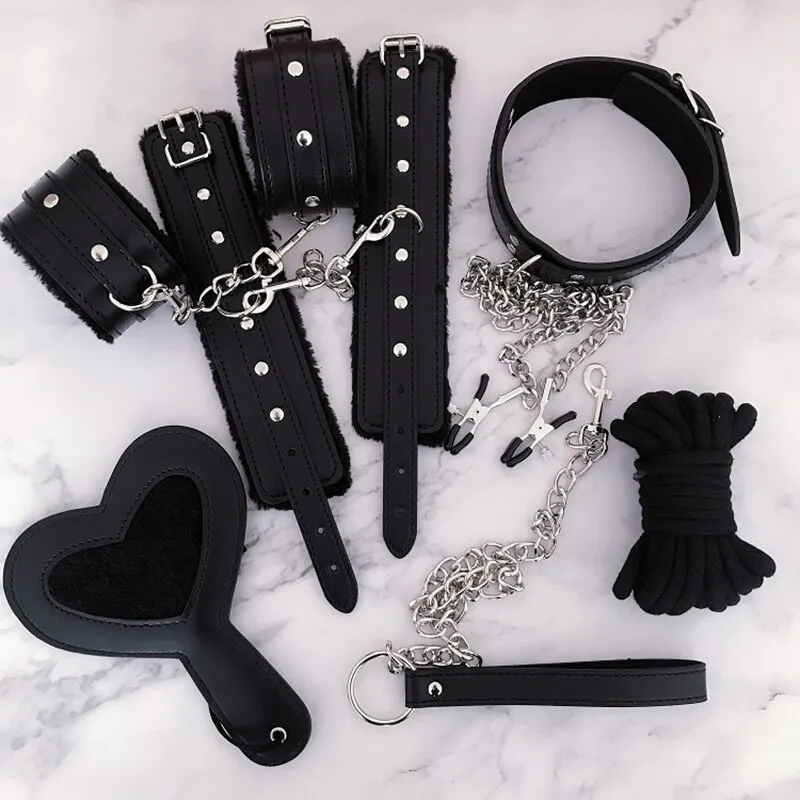 Billionm Luxury Brand Sex Toys For Woman Bdsm Bondage Set Collar Nipple Clamps Whip Butt Plug Erotic Porn Toys Handcuffs Sex Adult Games