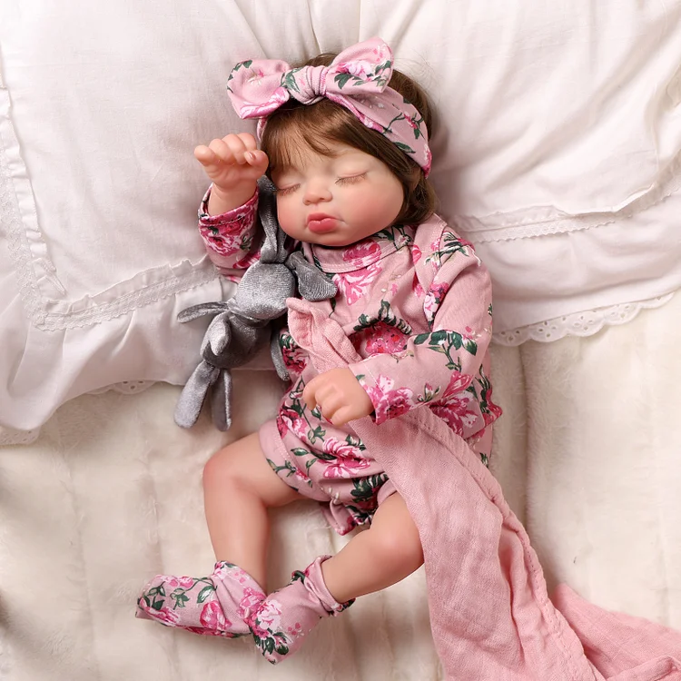 Babeside Quiet Realistic Reborn Baby Tobey 17'' Little Infant Girl Healing of the Heart