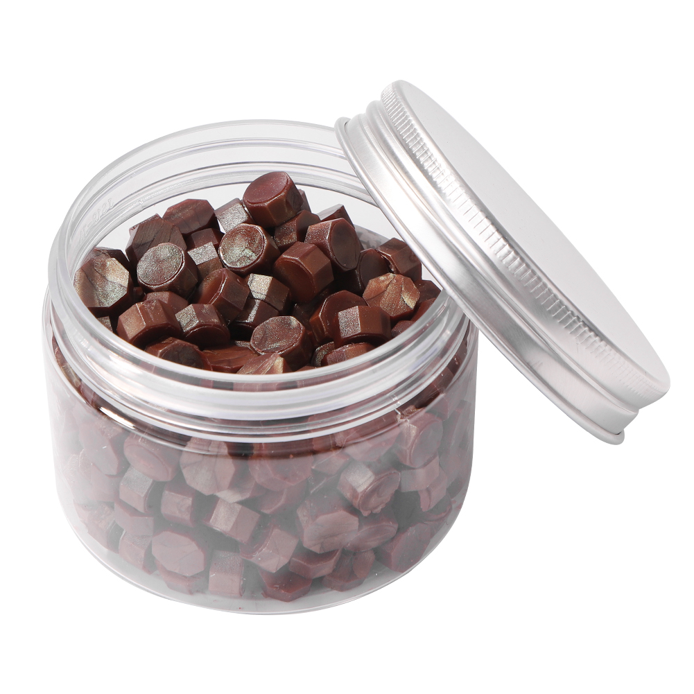 

200pcs Octagonal Wax Seal Beads Brown - Wax Seal Stamp, 501 Original