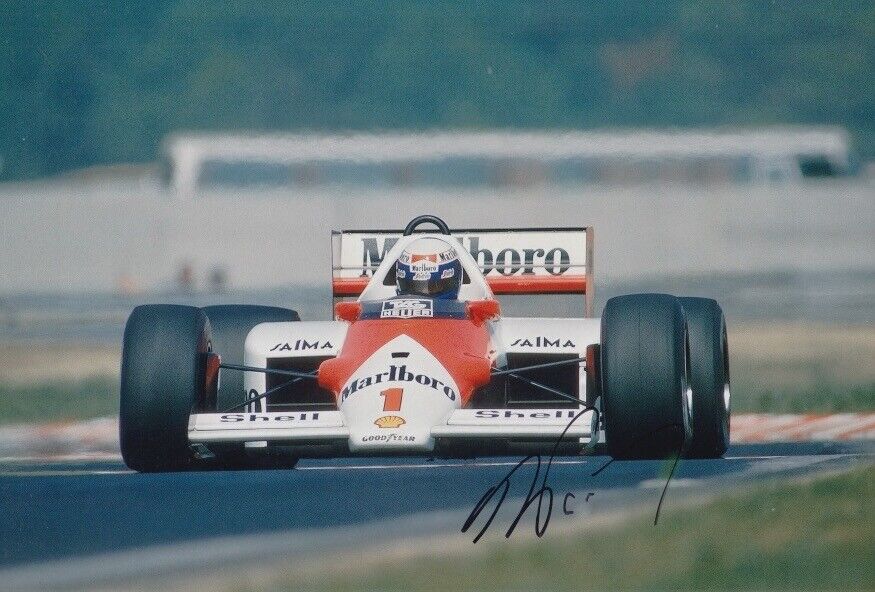 Alain Prost Hand Signed 12x8 Photo Poster painting F1 Autograph Marlboro McLaren 7