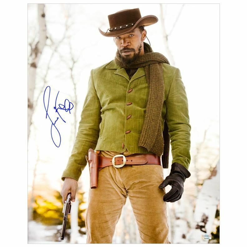 Jamie Foxx Autographed Django Unchained Showdown 16x20 Photo Poster painting