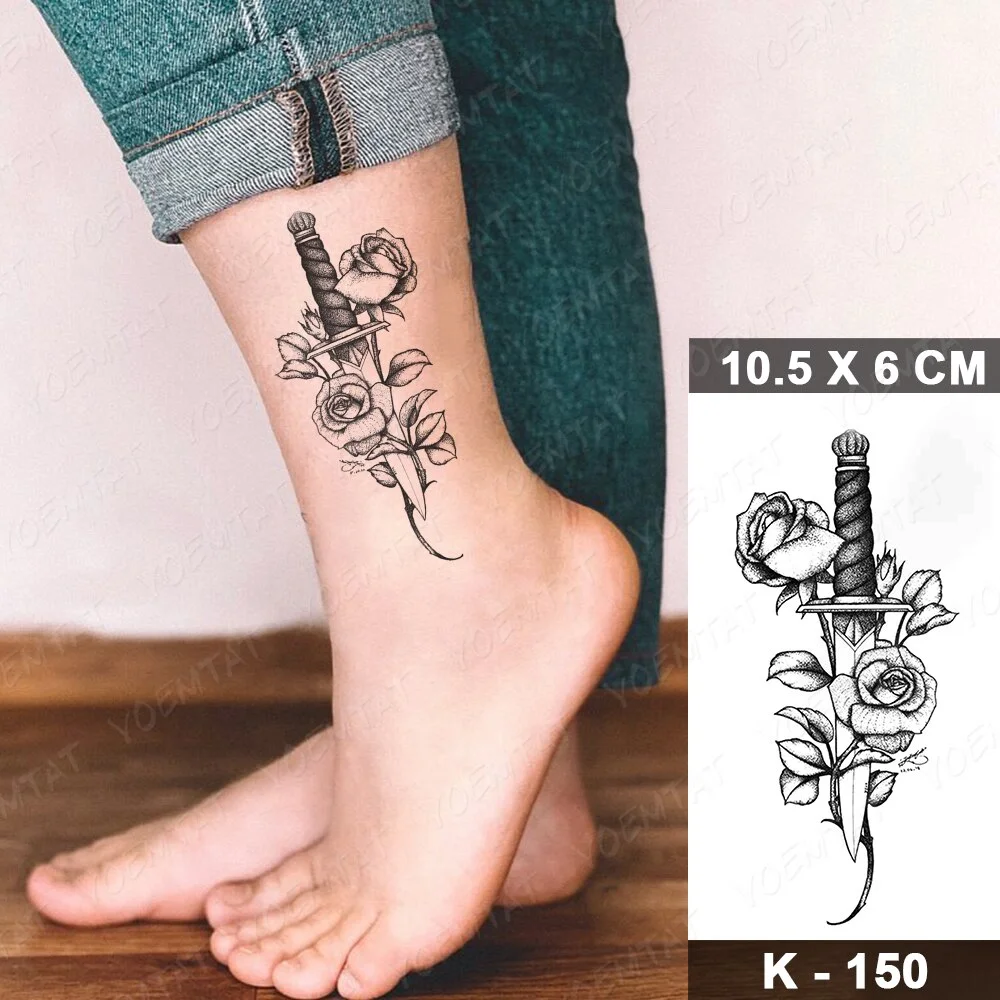 Sdrawing Temporary Tattoo Sticker Old School Flash Tatoo Dark Snake Scorpion Arm Wrist Fake Tatto For Body Art Women Men