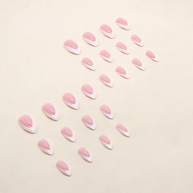 Churchf Churchf Pure Desire White French Almond Nail Ins Wind Fashion Versatile But Timely Wear A Finished Products