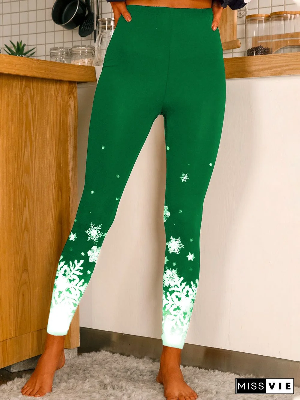 Plus size Christmas Skinny Leggings Leggings