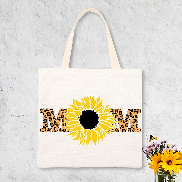 ANB -  Sunflower Printed Shoulder Shopping Bag Casual Large Tote Handbag (40*40cm