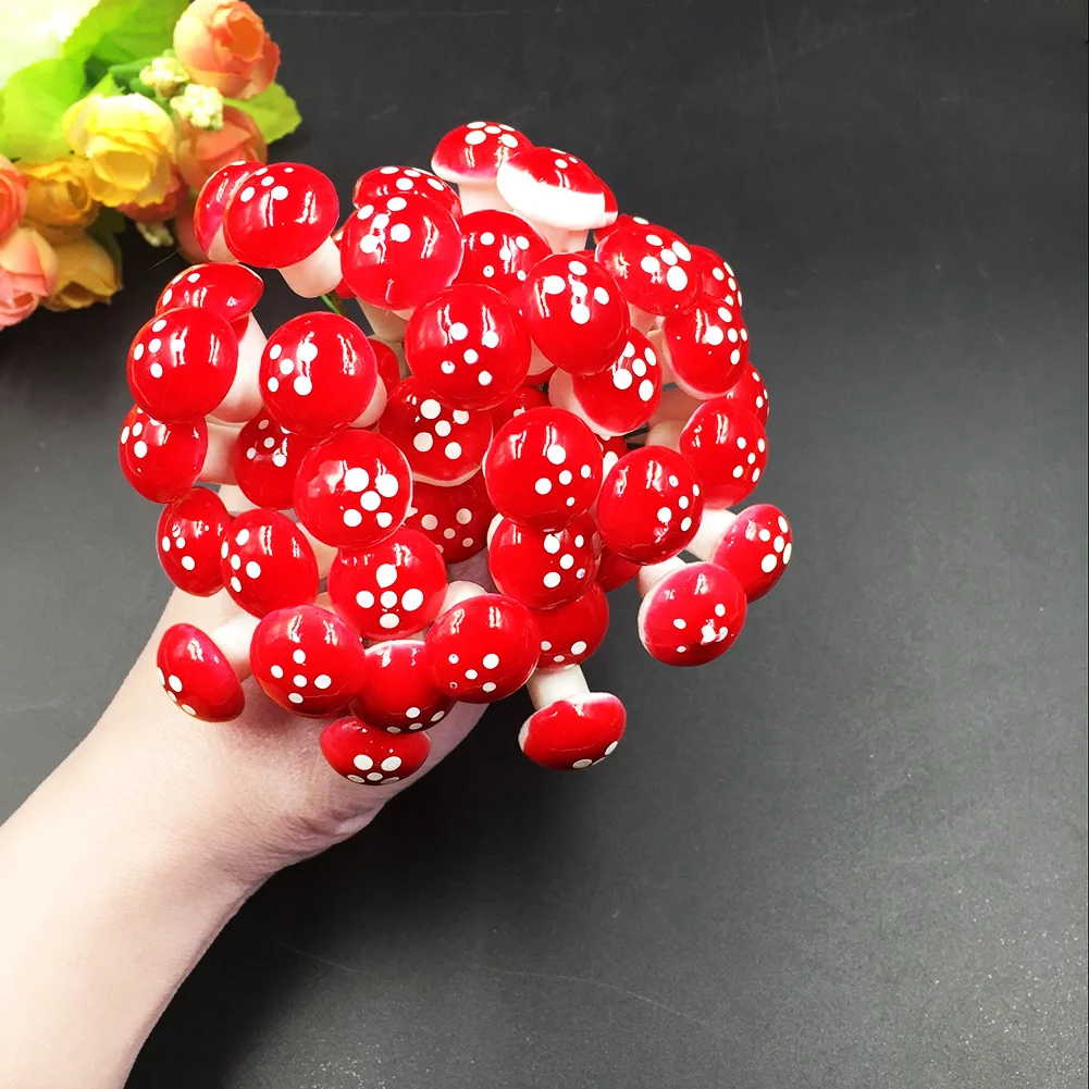 10pcs 2cm Foam Plant Mini Artificial Mushroom DIY Garden Bonsai Decor Props