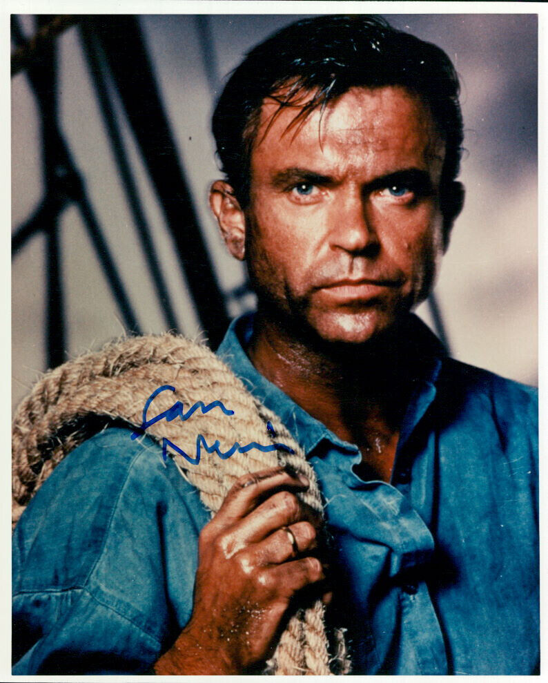 Sam Neill signed 8x10 Photo Poster painting