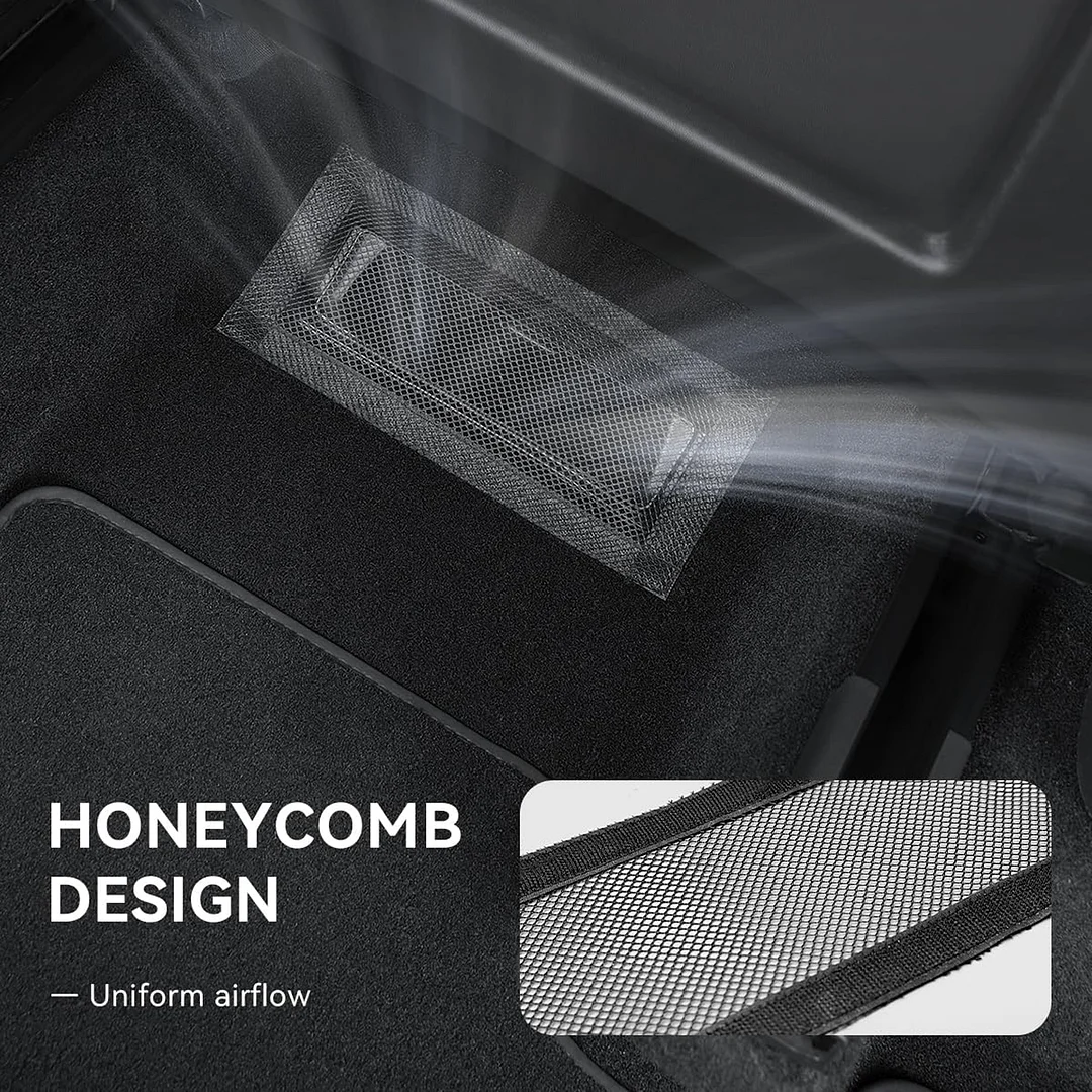 YONZEE Backseat Air Vent Cover, 2-Pack Rear Seat Airflow Outlet Protector with Upgraded Mesh and Velcro for Tesla Model 3/Y