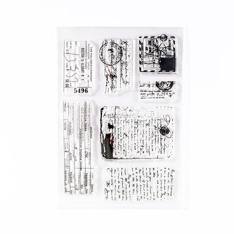 JOURNALSAY Minimalist Black White Transparent Stamp Creative Retro Scrapbooking