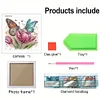 5D DIY Partial Special Shaped Drill Diamond Painting Kit Butterfly Decor With Frame Kit 18x18cm