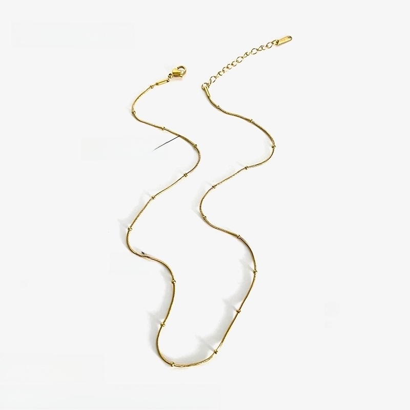 Basic Minimalist Geometric 316L Stainless Steel  18K Gold Plated Irregular Necklace