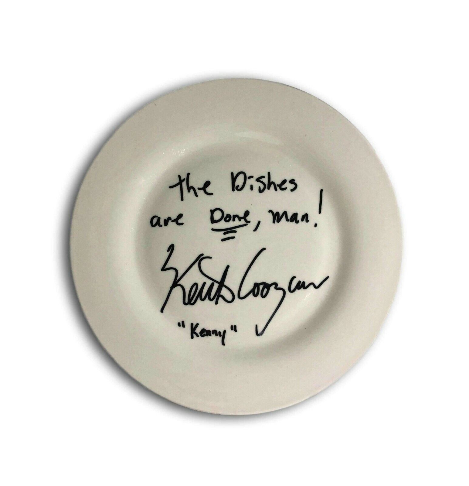 Keith Coogan Signed Inscribed Plate Don't Tell Mom Babysitter's Dead