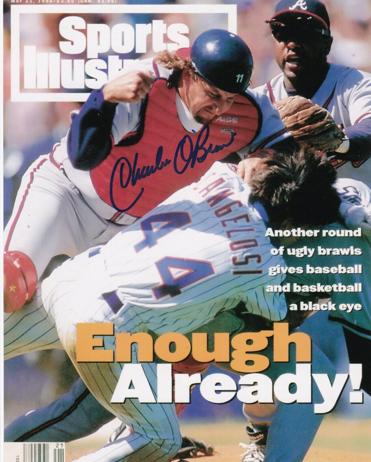 CHARLIE O'BRIEN ATLANTA BRAVES SPORTS ILLUSTRATES COVER SIGNED 8x10 Photo Poster painting