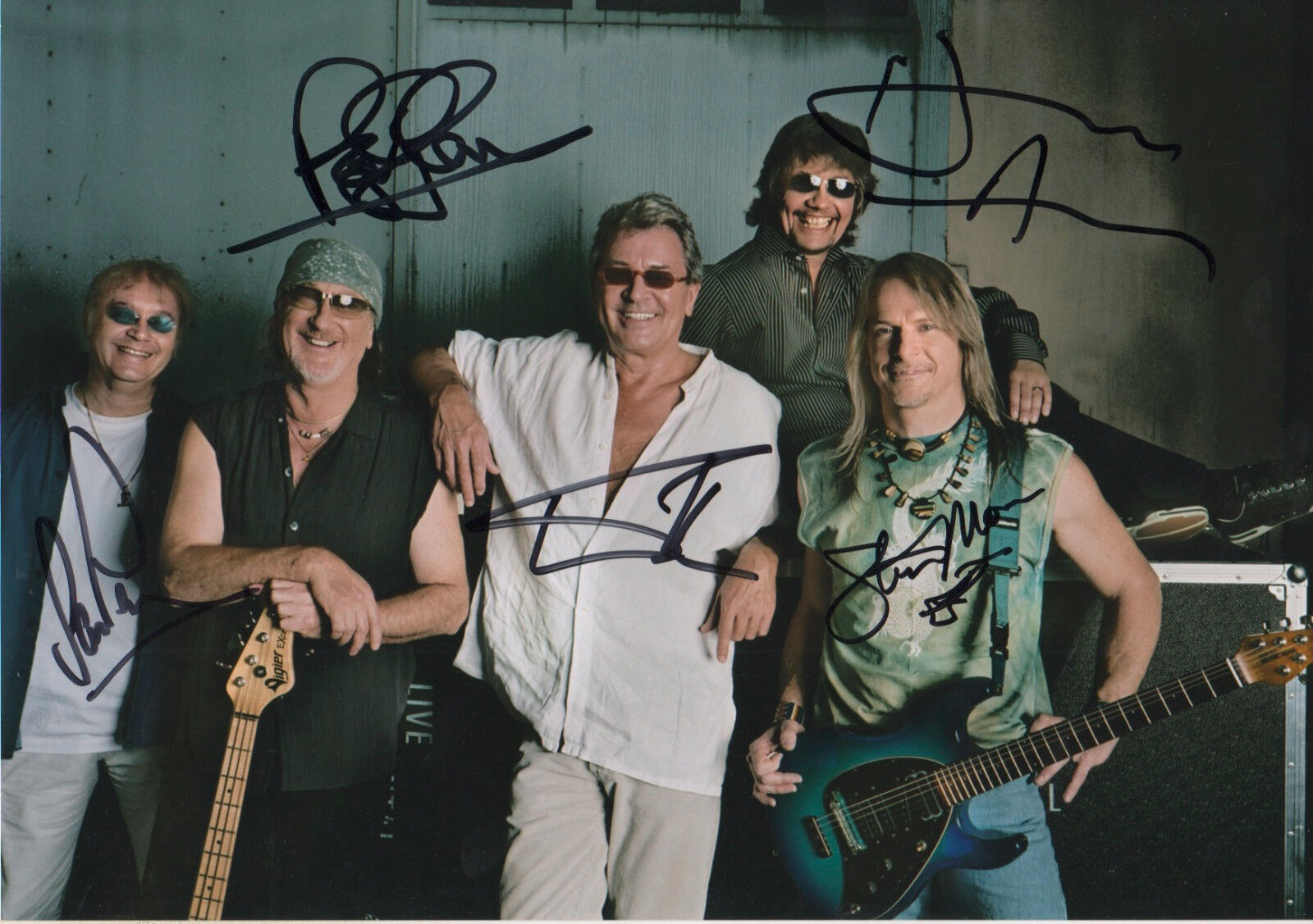 Deep Purple signed 8x12 inch Photo Poster painting autographs